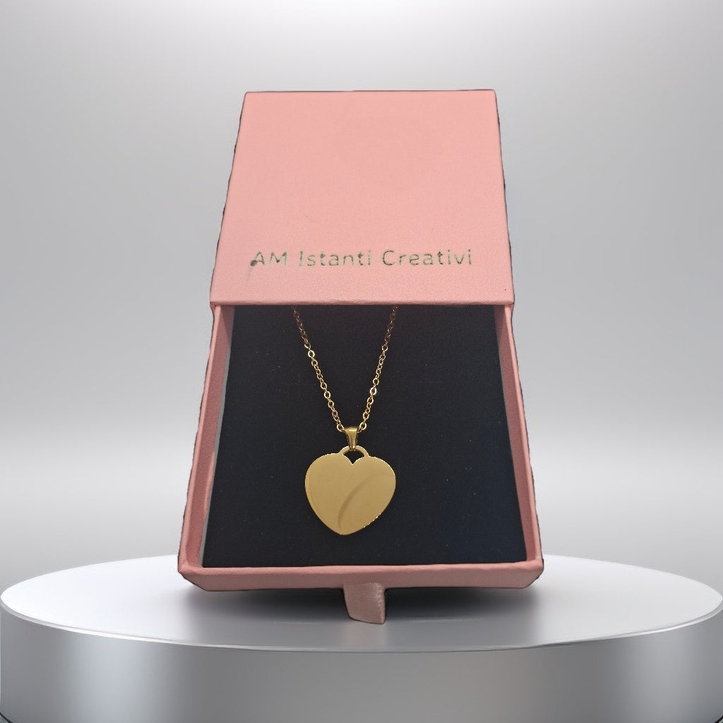 Collana Cuore Personalizzabile – Foto, Data o Dedica